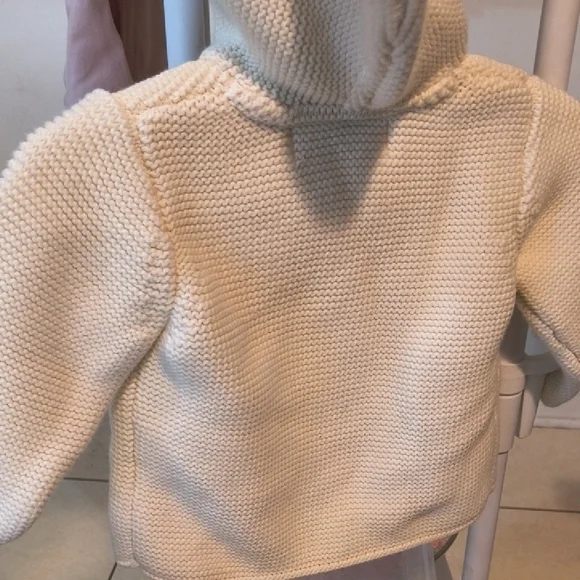 Sweet Honey Cream Knit Infant Cardigan Sz 6mn In Like New Condition. - Picture 5 of 5